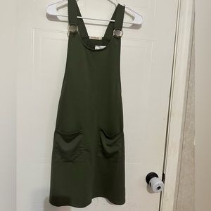 “Overall” style dress with pockets